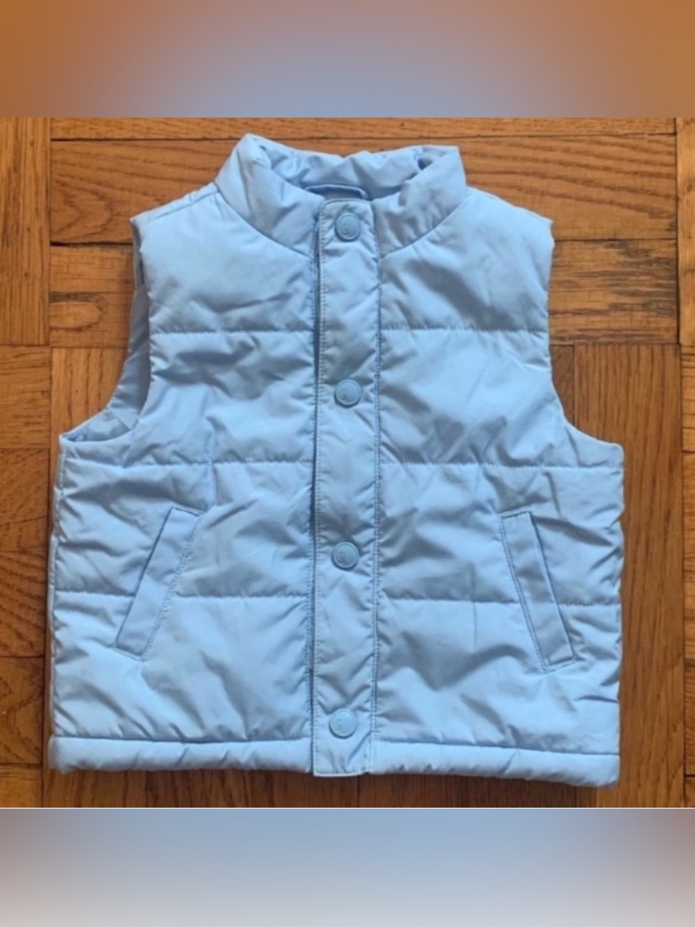 Light Blue Baby Puffer Vest